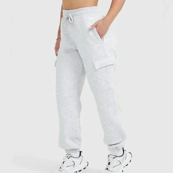 Oner Active ALL DAY CARGO JOGGER in Light Grey Marl Long Length - Picture 3 of 16